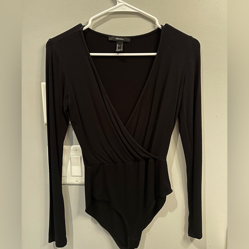 Black Wrapped Bodysuit